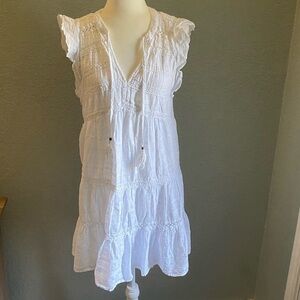 Knox Rose White Ruffle Sleeve Dress